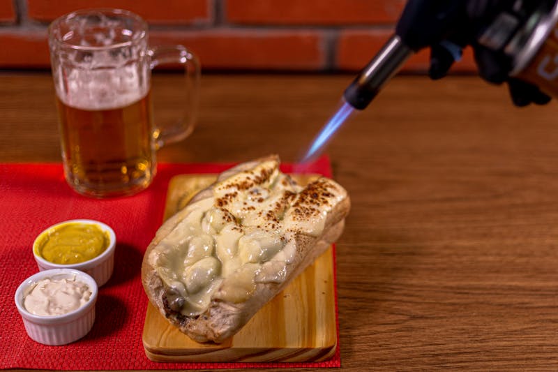 Close up of freshly baked golden pizza crust